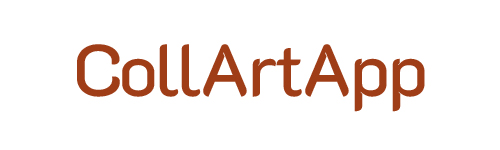 CollArtApp logo - sienna on white background