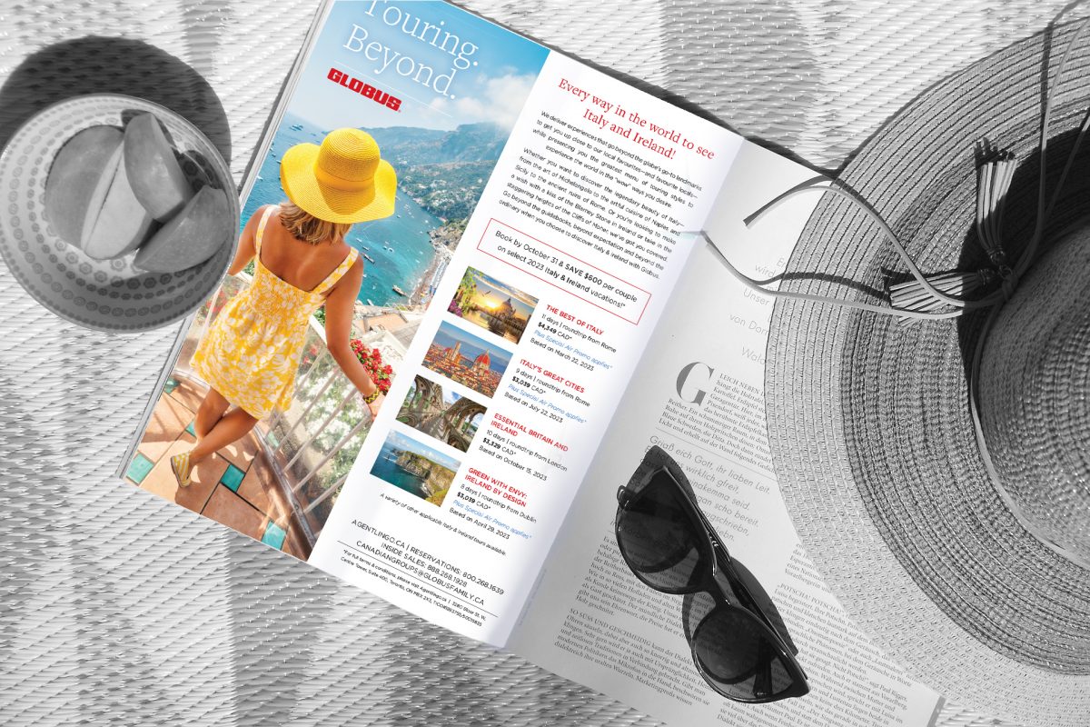 Globus Travel Week Magazine Ad