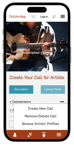 Wireframe-Mobile-design-create call-menu open